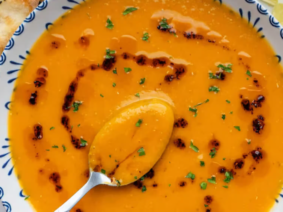Lentil Soup with Pita