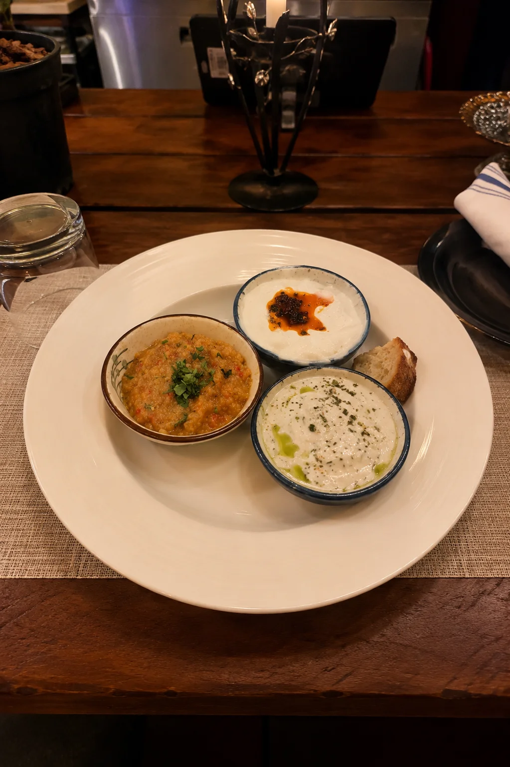 Sweet Potato Hummus - Crème fraîche, olive oil, warm bread — simple and memorable
